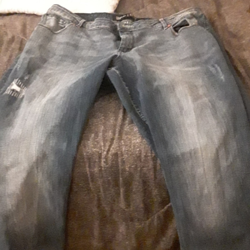 Straight legged jeans